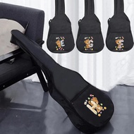 Portable Electric Guitar Guitar Bag 34-41 Inch Acoustic Guitar Cover Bear Pattern Series Backpack