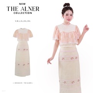 Thealner-AN037 (Pink Lace Shirt Set + Skirt)