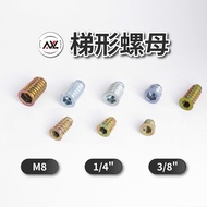 Embedded Nut Washer Socket Hex Nut Trapezoidal Furniture Embedded Nut Woodworking Embedded Screw 3 P