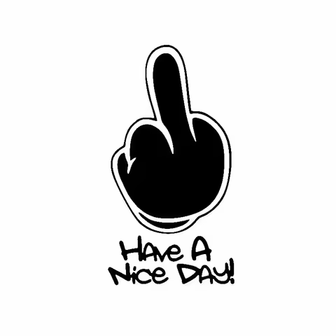 LYKX Funny Have A Nice DAY Middle Finger Car Sticker Automobiles Motorcycles Exterior Accessories Vi