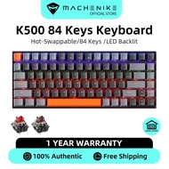 Machenike K500 B84 Mechanical Keyboard Hot-Swappable 84 Keys Gaming Keyboard LED Backlit Brown/Red s