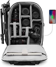 CADeN Camera Backpack Bag for DSLR/SLR Mirrorless Camera Waterproof with 15.6 inch Laptop Compartmen