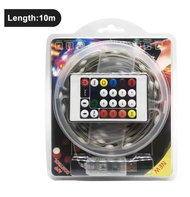Lampu strip LED USB 10M dikontrol melalui aplikasi dapat berubah warna strip LED RGB 5050 strip lamp