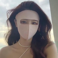 Full Face Sunscreen Mask Women's Summer UV Protection Mask Sunshade Ice Silk Mask Facial Face Gini P