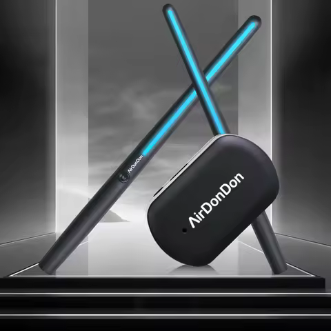 Portable Air Drum Set Air Electronic Drum Sticks Bluetooth-Compatible Air Drum Foot Sensor Electroni