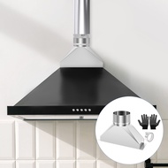 3-1/2" x 10" 4" Dia Microwave Exhaust Vent Kit Heavy Duty Galvanized Steel Range Hood Vent Duct Kit 