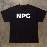 Xihai Zhandao T-Shirt Short Sleeve American Style Ins Street Creative NPC Letter Fun Print Loose Cot