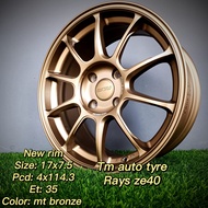 Rays ZE40 NEW RIM 17x7.5 4x114.3 ET35 mt bronze TM Auto Tyre Service Johor Baru