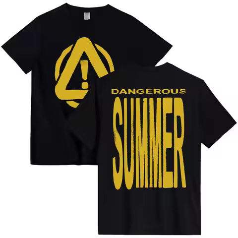 DANGEROUS SUMMER WARNING TEE Yeat Singer Fashion Print T-shirt Short Sleeve O-neck Male Tshirts Cott