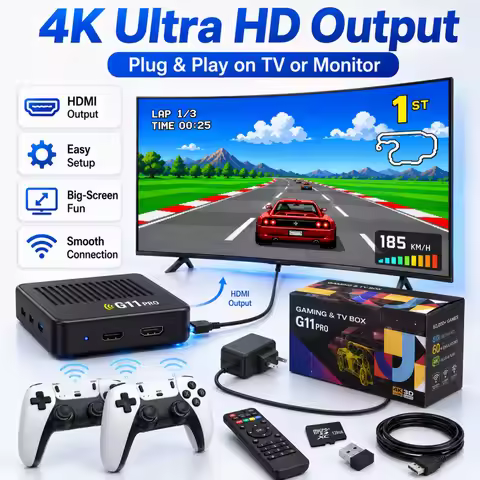 4K HD TV Game Stick 2.4G Wireless Controller 64GB 128G 60000+ Retro Games Dual System Portable Game 