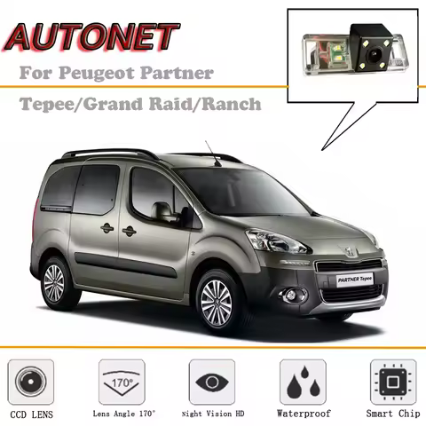 AUTONET Rear View camera For Peugeot Partner Tepee/Grand Raid/Ranch/Reverse Camera/Backup Camera/lic