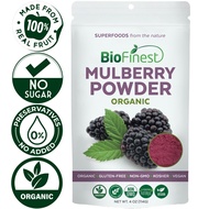 Biofinest Mulberry Juice Powder Pure Organic Freeze Dried Superfood 114g - Detox Weight Immune Antioxidant Supplement