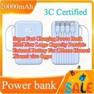 3C Certified Super Fast Charging Power Bank 2026 New Large Capacity Portable External Battery For i 