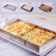烘焙專家 - (可調節) 伸縮不鏽鋼長方形慕斯圈 蛋糕烘焙模具 蛋糕模 慕斯模 蜂蜜蛋糕 長方蛋糕模 古早蛋糕