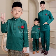 BAJU MELAYU AYAH ANAK WARNA HIJAU EMERALD GREEN SET SEDONDON EXCLUSIVE