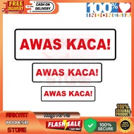 Label Beware of Glass Sticker Gm Instruction Push Acrylic Sticker Warning Marker Sign Room Place Inf