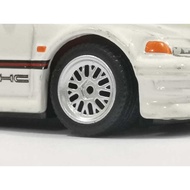 1:64 BBS Style Wheels | Custom Rim Rubber Tire Fit Hot Wheels Tomica Mini GT (No Axle)