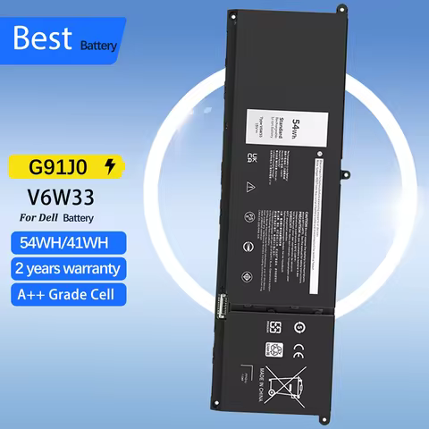 G91J0 V6W33 Battery For Dell Inspiron 15 3511 3515 3520 13 5310 5320 5330 Latitude 3320 3420 Vostro 