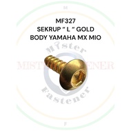 BOLT SCREW L BODY JUPITER MX M5x15 GOLD ONLY Coarse Thread Screw BODY Cover Yamaha 5x15 GOLD