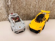 中古 Lego Speed Champions 75909 McLaren P1 + 75910 Porsche 918 Spider