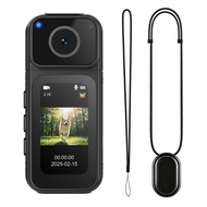 Video Camcorder Mini Camera Thumb Size Action Camera 2.7K HD Recording with 180° Rotatable Lens Trav