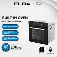 Elba Built-in Oven DIVO EBO-N6770(BK) – 7 Functions, Rotisserie, Triple Glazed Door / Ketahur Elektr