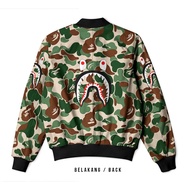[ALBANYWARD] Jaket Bomber Tema A BATHING APE BAPE CAMO SHARK 3D FullPrint Sublimation