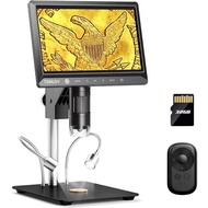 TOMLOV DM702 1300X 10.1" Digital croscope USB Coin croscope LCD Magnifying Glass with Light for Erro