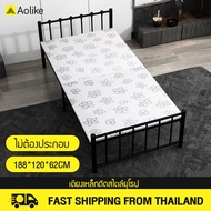 Aolikeเตียงนอน 3 5 ฟุตไม่ต้องประกอบ จัดเก็บสะดวกการออกแบบรูปแบบยุโรปรับน้ำหนักได้เยอะแข็งแรงทนทานเตียงพับคุณภาพสูง เตรียงนอน Iron bed
