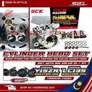 Cylinder Head Set SCK Racing LC135 Y15ZR FZ150 LC Y15 21MM/ 24MM 21 24 Set With Big Valve PNP Superh