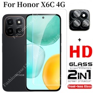 2in1 Honor X6C 4G Screen Protector Full Cover Tempered Glass For Honor X6C 4G HonorX6C 2025 Front Fi