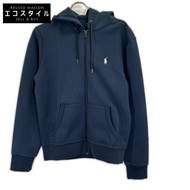Polo Ralph Lauren 海軍藍雙面針織全拉鍊連帽衫，S 碼 [二手]