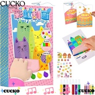 CUCKO Squeegee Art Kids Paint Kit, Drawing Papers Animal Pattern Color Scratch Painting, Painting Ar