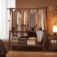 Household 2025 Simple Rack Clothes Hanger Hanger Indoor Bedroom Drying Rack Coat Rack Solid Wood Flo