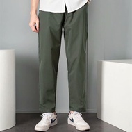 READY STOCK Summer Long Pants Men Casual Pants New Plain Pants Korean Wide Leg Pants Cargo Pants For