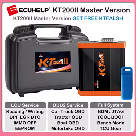 ECUHELP KT200 Gen2 KT200II OBD2 ECU Programmer Support ECU Chip Tuning R/W ECU Bench/OBD/BOOT/BDM /J