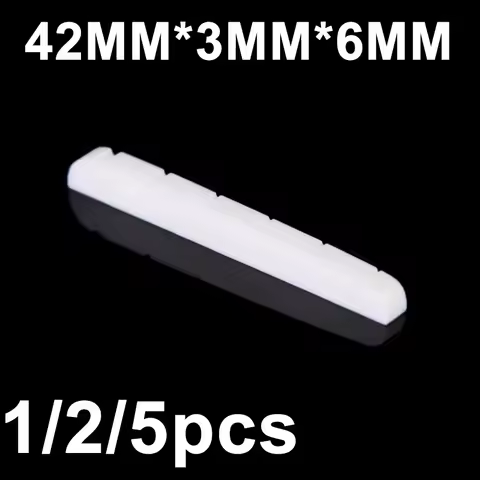High Quality Guitar Bridge Nut Saddle 42mm Ox Bone Nut For Fender Stratocaster Bridge Nut Electric G