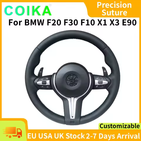 M Sport Full Leather Steering Wheel For BMW M3 F30 F15 F16 F20 F21 F25 F26 M5 F10 F11 F06 F07 F12 F1