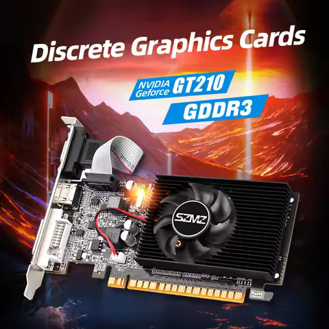 GT210 1/2/4GB Graphics Card DDR3/DDR5 Desktop Gaming Video Card with DVI VGA HDMI-Compatibe Low Prof