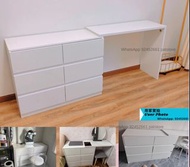 💎 伸縮 多功能桌 連儲物櫃 / 梳妝台 extendable table with storage cabinet / Dressing table 梳妝枱 伸縮桌 轉角 L shape