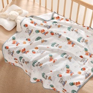 ผ้าห่มผ้าห่อตัวทารกแรกเกิดพิมพ์ลายสี่เหลี่ยมสำหรับฤดูร้อนผ้าฝ้ายสำหรับเด็กผ้าห่มผ้ามัสลิน