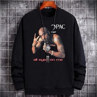 Crewneck 2pac All Eyez On Me Sweater Tupac Shakur Cotton Fleece Material