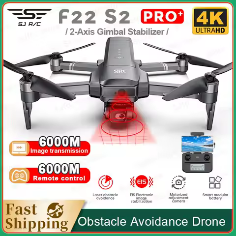 SJRC F22 S2 Pro+ FPV Drone 4K Profesional 2-Axis Gimbal Drones With Camera Obstacle Avoidance Foldab