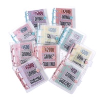 Mini Savings Challenge Binder 150-5000USD Savings Challenges Book Cash Budget Storage Notebook Envel