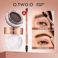 O.TWO.O 2 In 1 Eyebrow Cream & Bow Wax With Brush Eyebrows Cosmetics 3 Colors