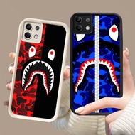 DJ-8 Bape shark Silicone Casing black and white for Xiaomi poco M6Pro X6 X6NEO F7 X7 M7 Pro 5G 4G