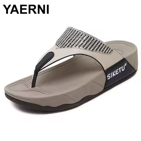 Rhinestone Summer Women Slippers Flip Flops Crystal Diamond Bling Beach Comfort Casual Fitflop Flat 