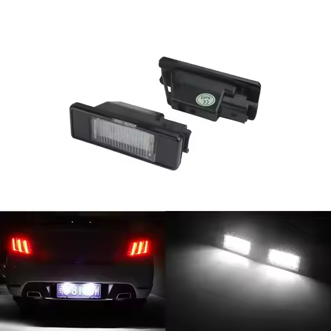 ANGRONG 2x LED License Number Plate Light For Citron Berlingo C2 C3 C4 C5 C6 C8 DS3 Jumpy