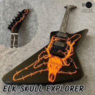GCM ESP JH Elk Skull ESP Explorer Electric Guitar (Custom Made, Oversea Ready Stock)