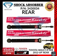 KYB SHOCK ABSORBER TOYOTA WIGO 1.0 B100 1KR 2012-UP' (REAR SET) P/N:3430034 "KYB EXCEL-G BRAND"
